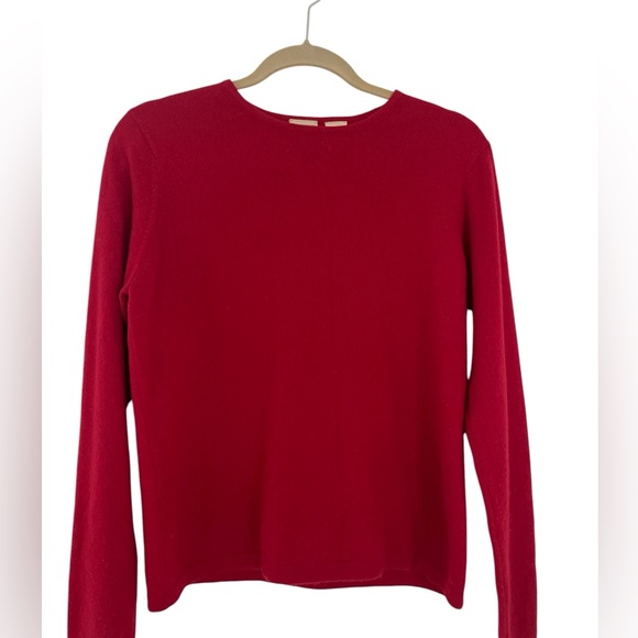 L.L. Bean Women's Red Cashmere Sweater via n size small - Picture 1 of 5